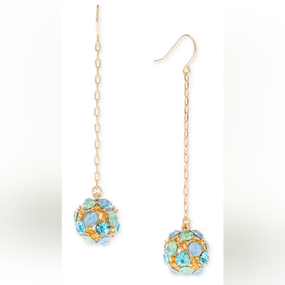 I.N.C. International Concepts Gold-tone Color Pave Fireball Drop Earrings - Picture 4 of 5